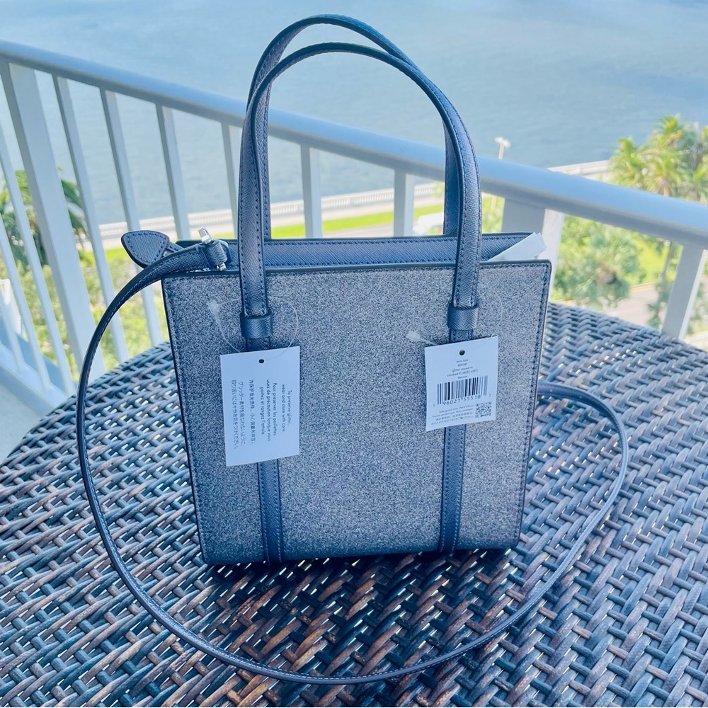 NWT- Kenzie Tote glitter mixed in top handle or crossbody options - Picture 3 of 10